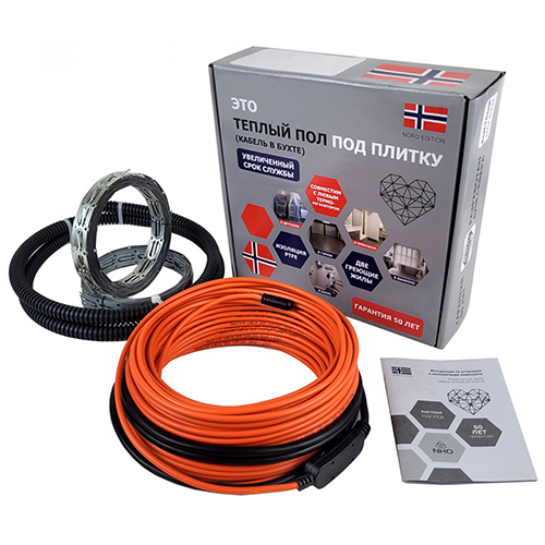 Это теплый пол под плитку - 300 кабель в бухте EASTEC Это теплый пол под плитку - 300 кабель в бухте EASTEC